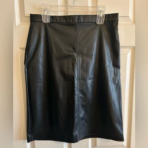 Pleather pencil skirt